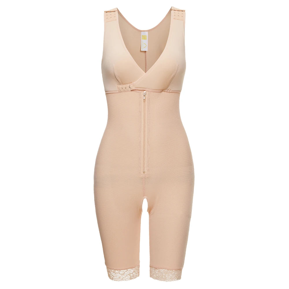 Corsé adelgazante de encaje con cremallera para mujer, ropa interior moldeadora de cintura, corsé de Control, levantador de glúteos, Correa moldeadora de cuerpo, Body de talla grande S-6xl