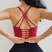 Cloud Rise-Sujetador deportivo SEXY con espalda para niñas, Top corto de entrenamiento para Yoga, ropa interior para ejercicio en casa, chaleco de Fitness, camisa de gimnasio de talla grande