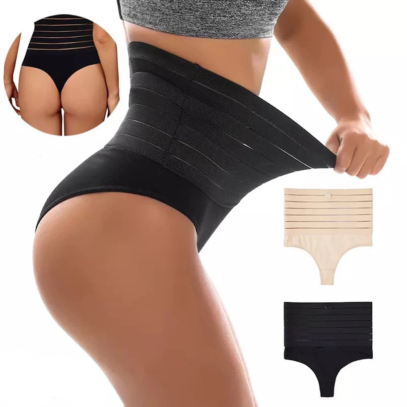 Banda para el vientre posparto, bragas de compresión Abdominal adelgazantes de cintura alta, moldeador de cuerpo transpirable, levantador de glúteos, bragas sin costuras