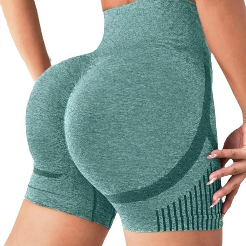 Shorts de Yoga Sin Costuras de Alta Elasticidad